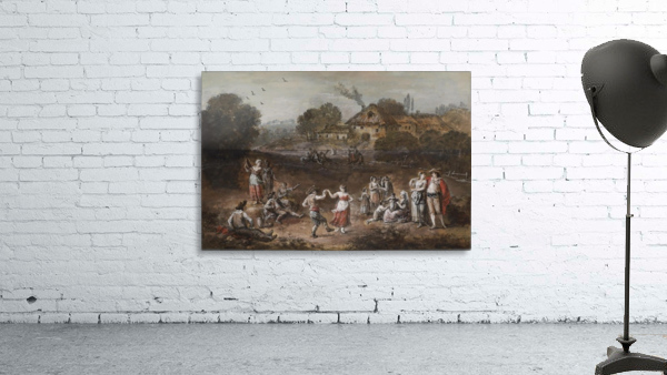 Landscape with figures dancing Wall Preview