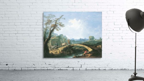 Landschaft mit Brucke Wall Preview