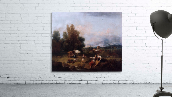 Landscape with figures and cattle Wall Preview