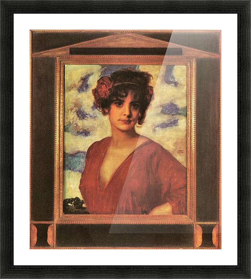 Lady in Red Picture Frame print