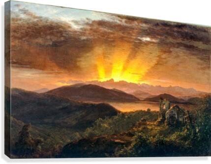 Sunrise on a valey Canvas Print