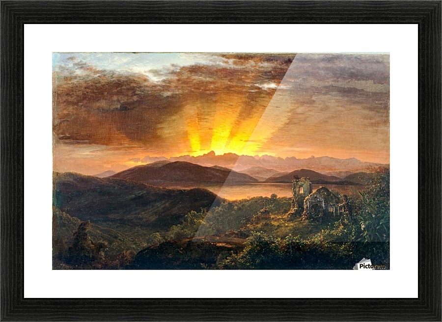 Sunrise on a valey Picture Frame print