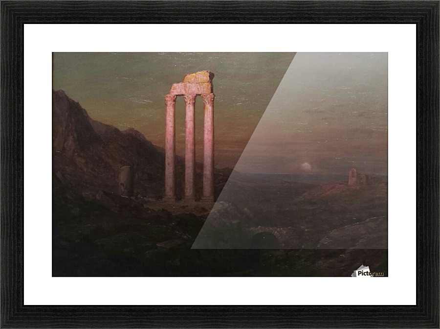 Moonrise Over Greece Picture Frame print