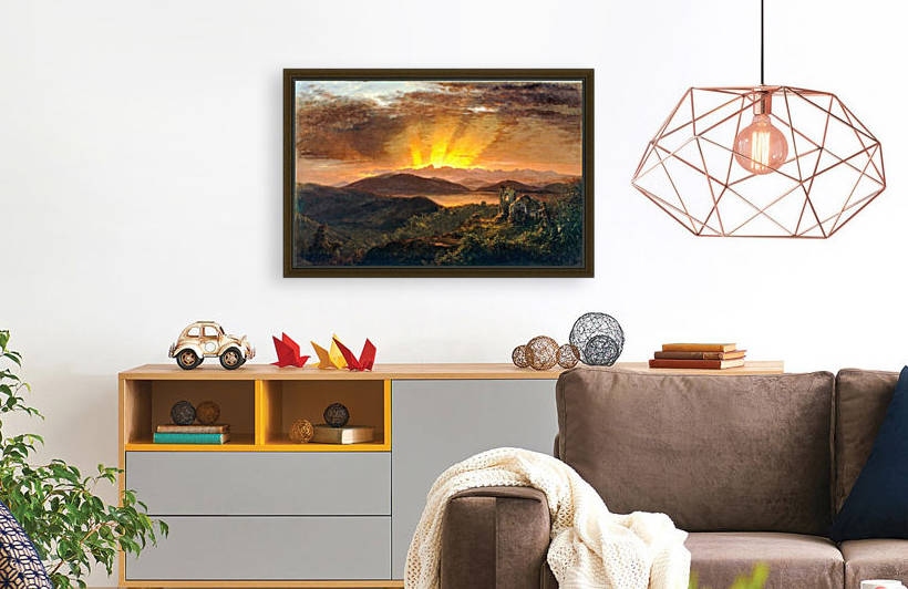 Sunrise on a valey Reproduction