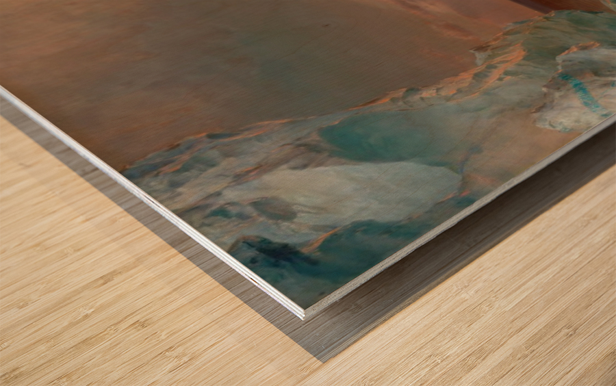The Icebergs Wood print