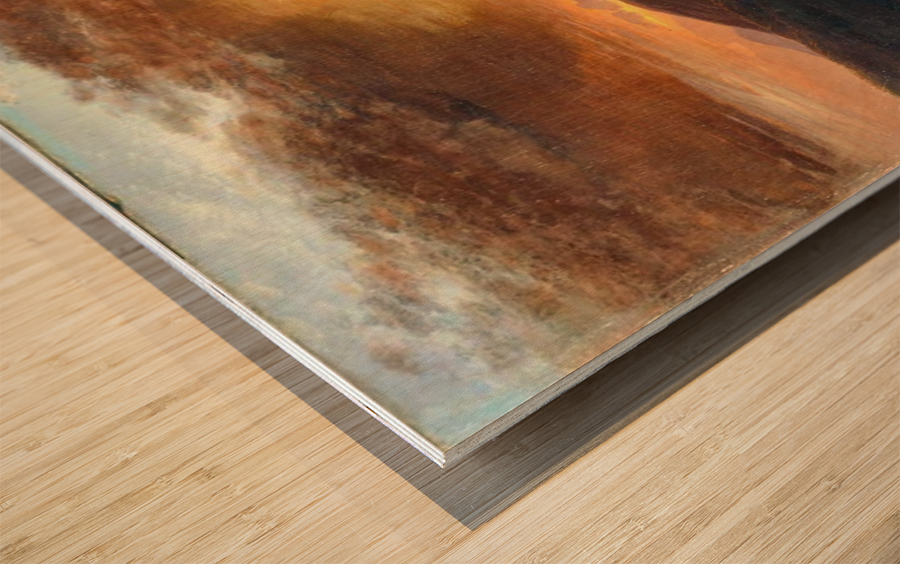 Sunrise on a valey Wood print