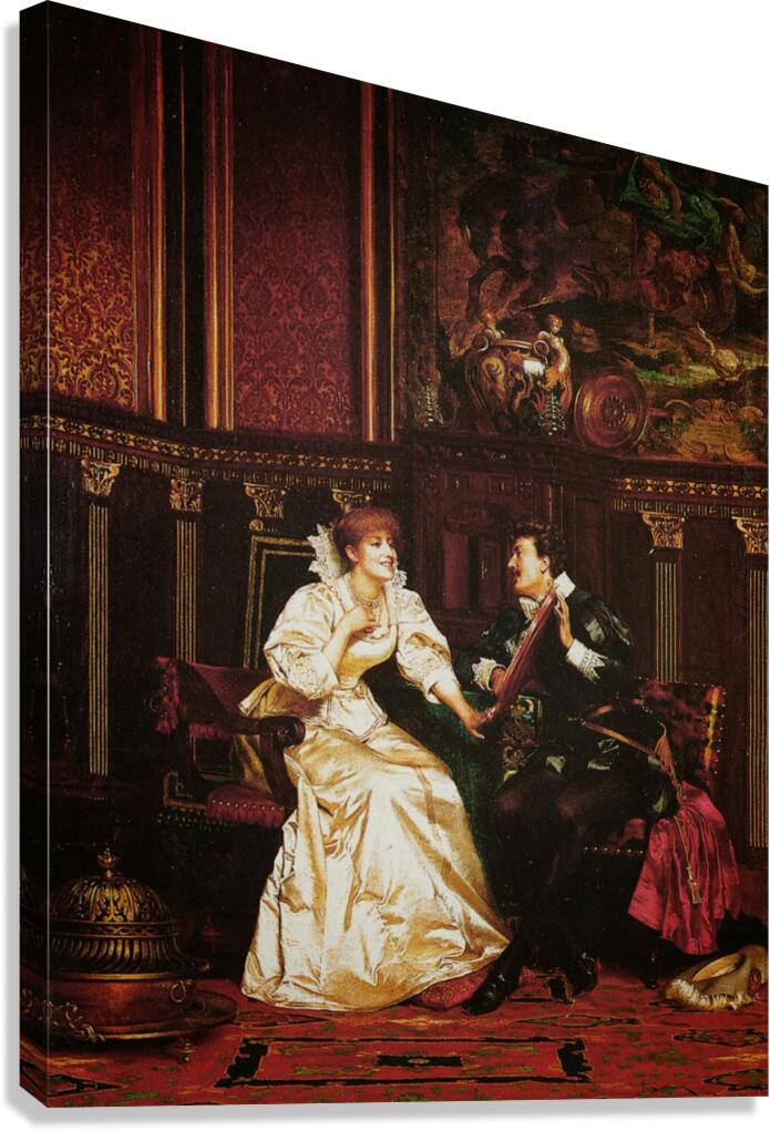 A cuple on the sofa Canvas Print
