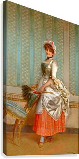 Elegantly attired servant Canvas Print