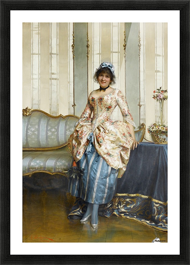 An elegant maid Picture Frame print