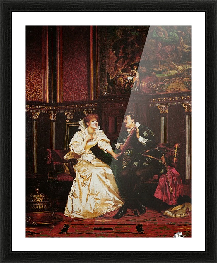 A cuple on the sofa Picture Frame print