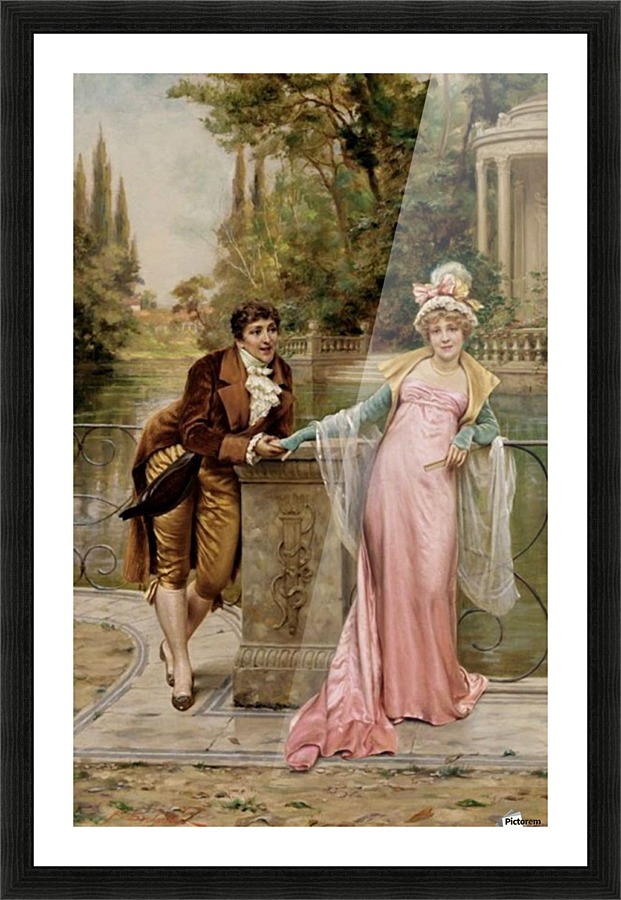 A wallk on the bridge Picture Frame print