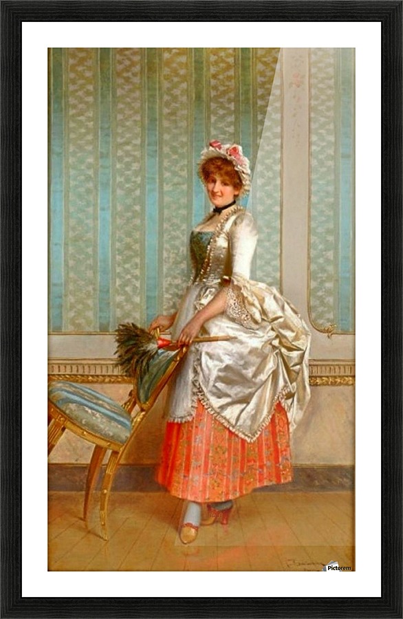 Elegantly attired servant Picture Frame print