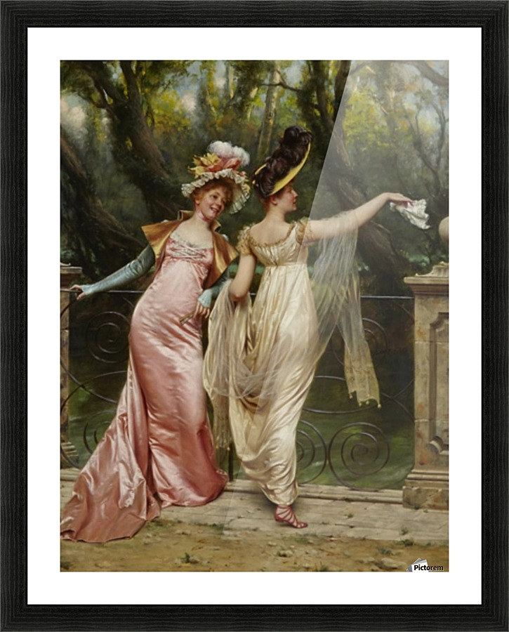 Ladies wispering Picture Frame print