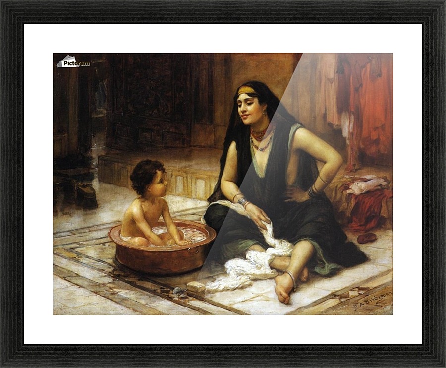 The bathing cove Picture Frame print