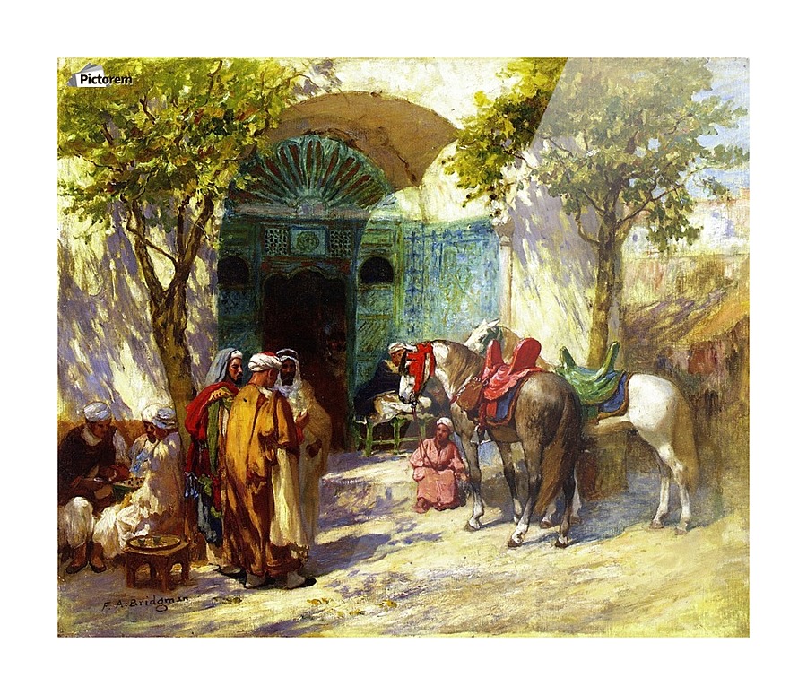 At the mosque gate Picture Frame print