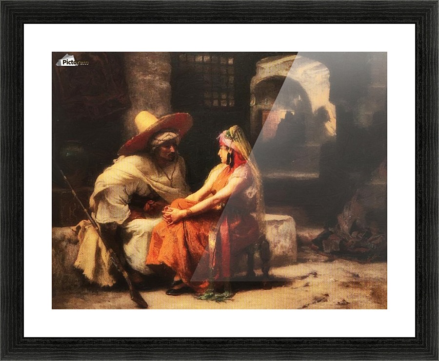 Romantic couple Picture Frame print