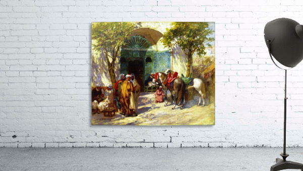 At the mosque gate Wall Preview