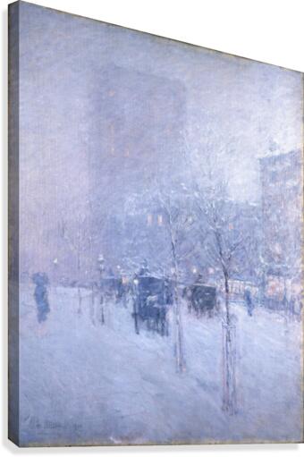 The Promenade, Winter in New York Canvas Print