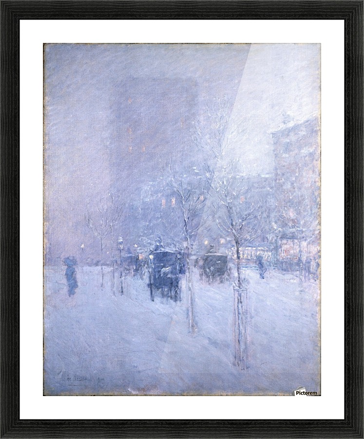 The Promenade, Winter in New York Picture Frame print