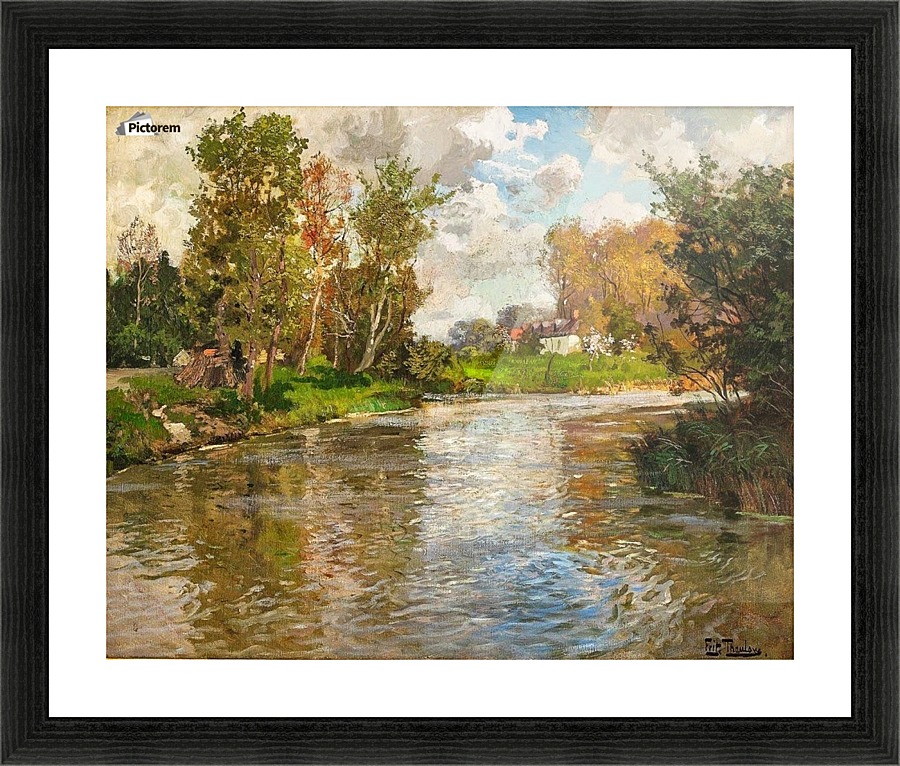 Landscape with river Picture Frame print
