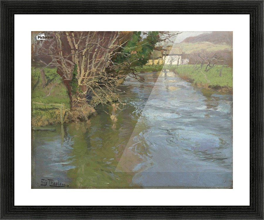 A stream in spring Picture Frame print