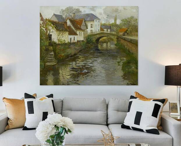 Small town near La Panne by Frits Thaulow