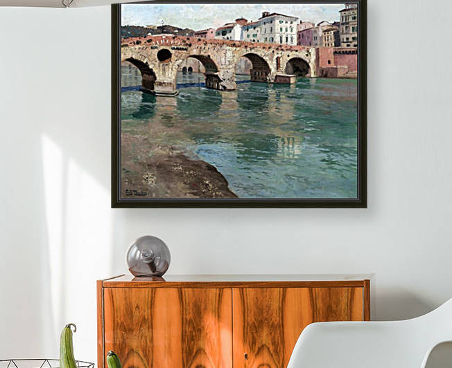 View of Ponte di Pietra, Verona by Frits Thaulow