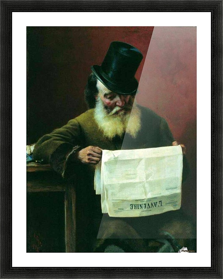 A newspaper Picture Frame print