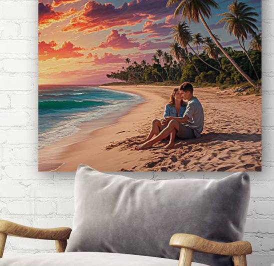A breathtaking sunset beach scene by mohamedelfaleh