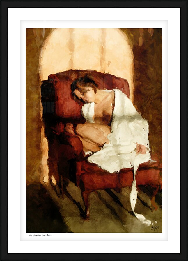 A Nap in the Sun Picture Frame print