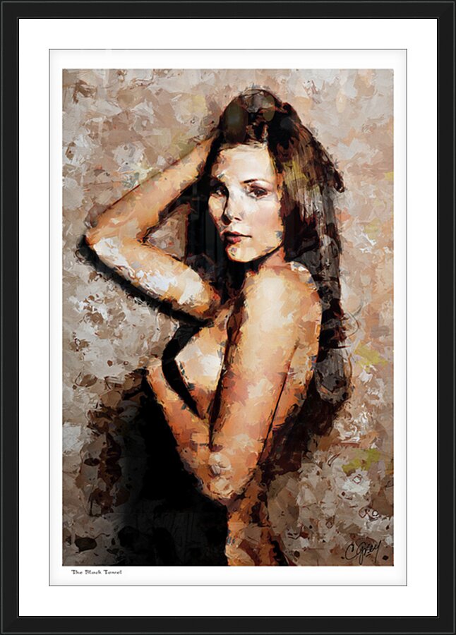 The Black Towel Picture Frame print