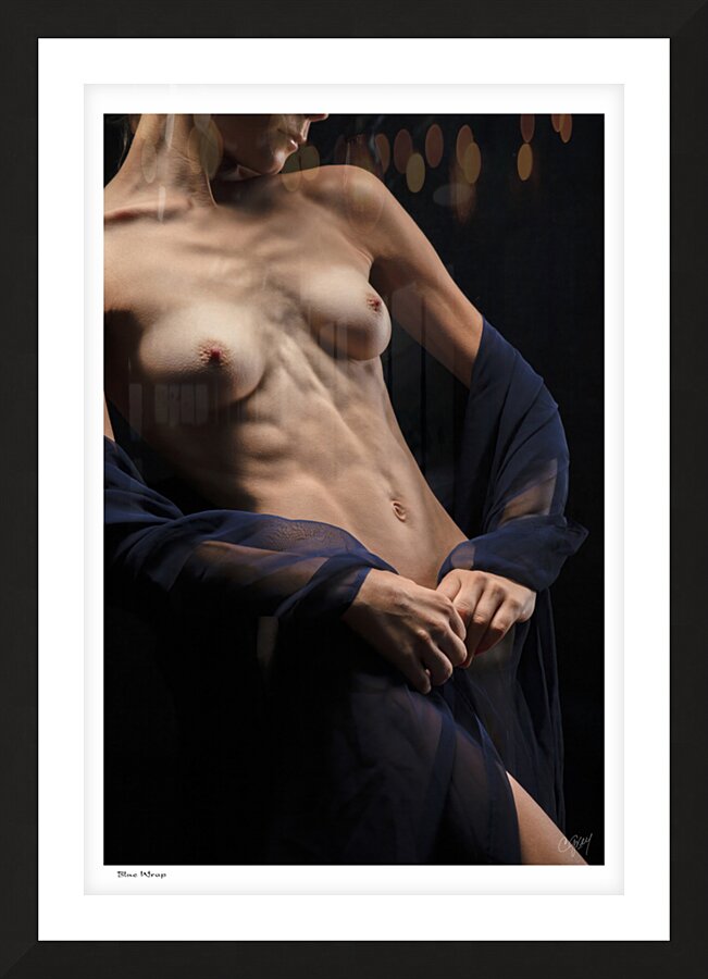 Blue Wrap Picture Frame print