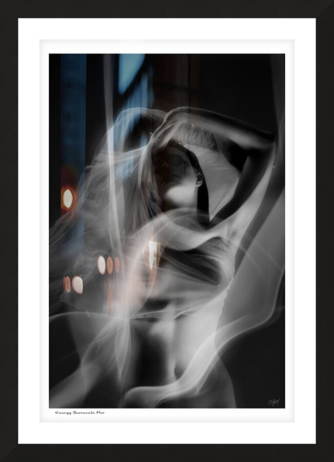 Energy Surrounds Her Picture Frame print