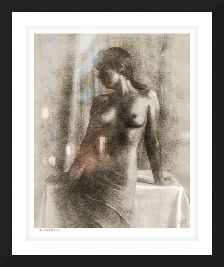 Shaded Figure Picture Frame print