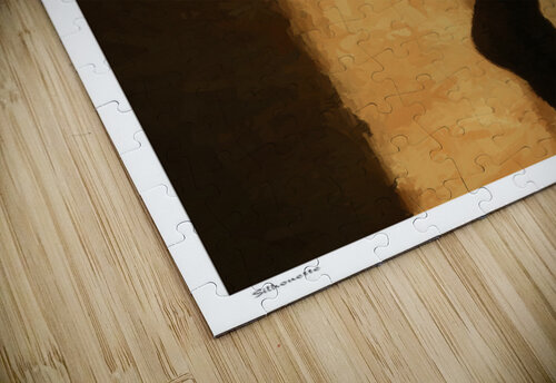 Silhouette Sexy Bedroom Art puzzle