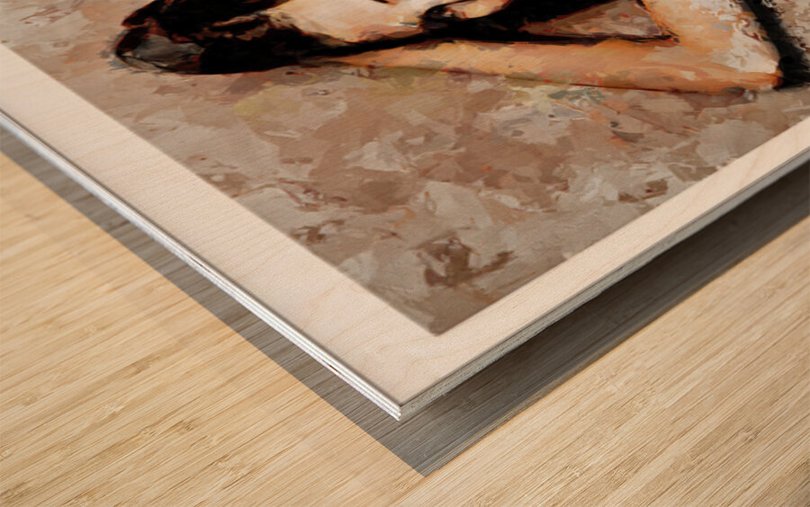 The Black Towel Wood print