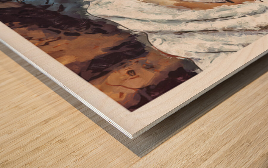 Sleeping Late Wood print