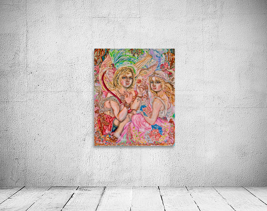 Yumi Sugai. Angel and moon goddess.  Wall Preview