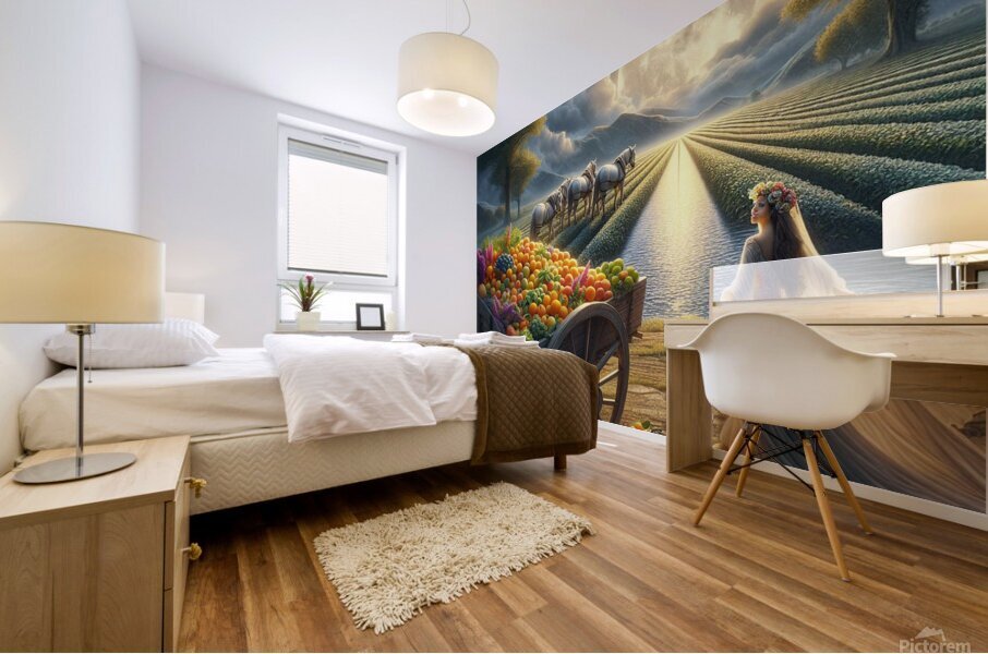 Moonlit Harvest Elegance Mural print