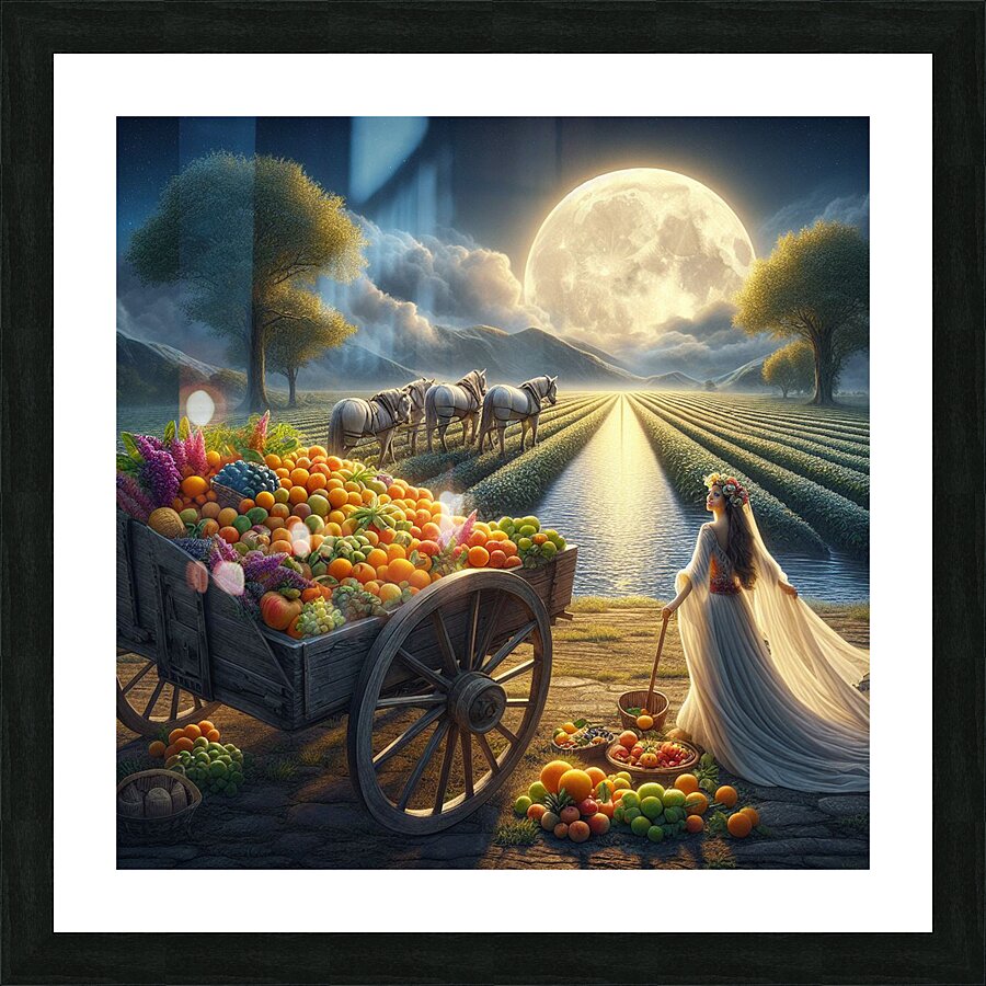 Moonlit Harvest Elegance Picture Frame print