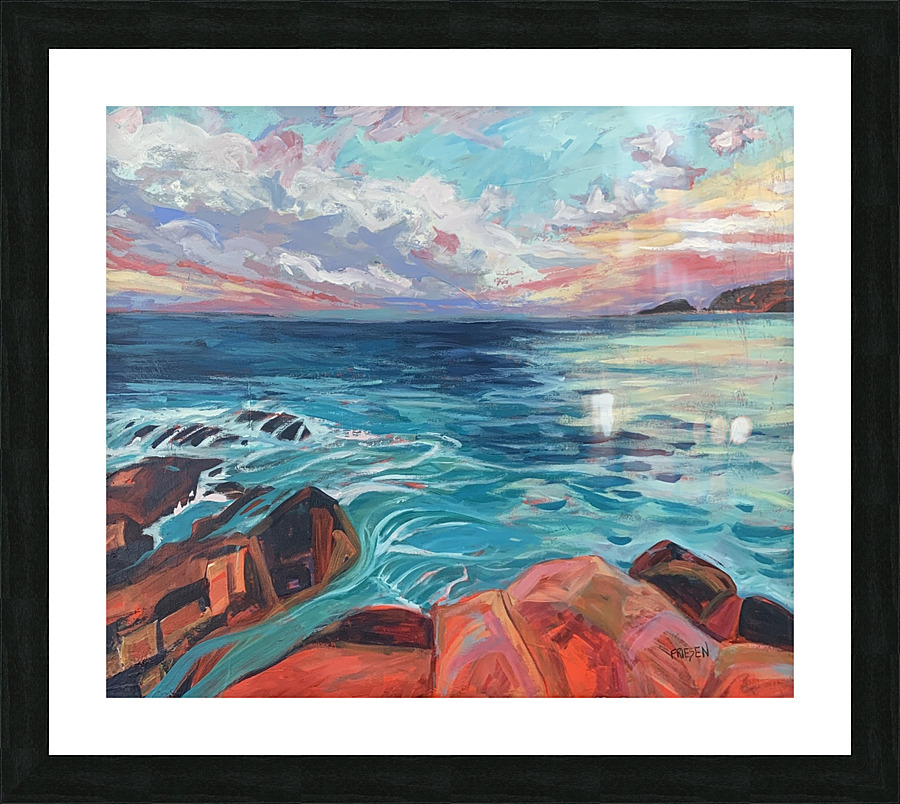 Water Lines Picture Frame print