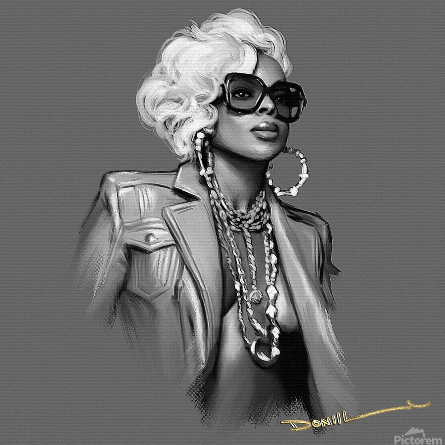 Mary J Blige painting by Lilly Newton Store Wall Art