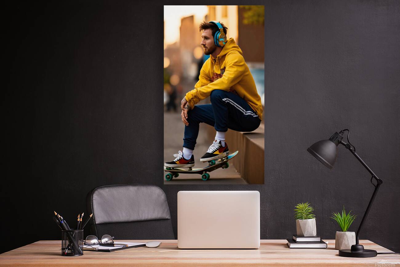 Lionel Messi skiboard Reproduction