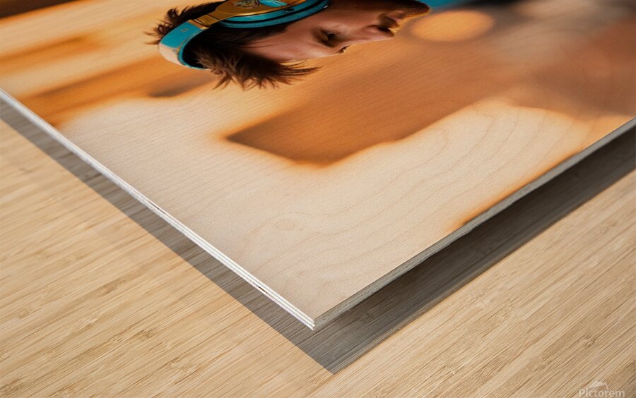 Lionel Messi skiboard Wood print