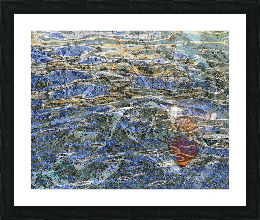Blue Abstract Picture Frame print
