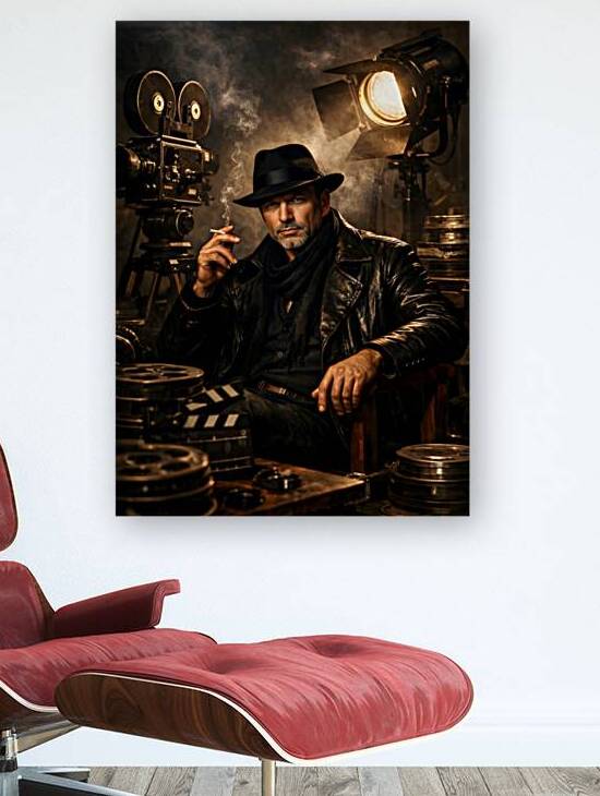 Man in Fedora Smoking in Film Studio by ArtSoul
