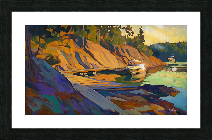 Evening at the Dock Picture Frame print