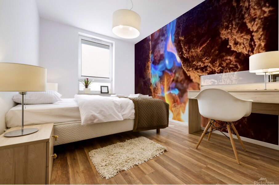 Colorful flame Mural print