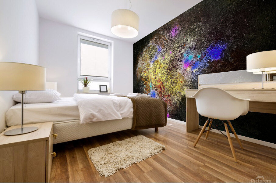 Colliding Galaxies  Mural print
