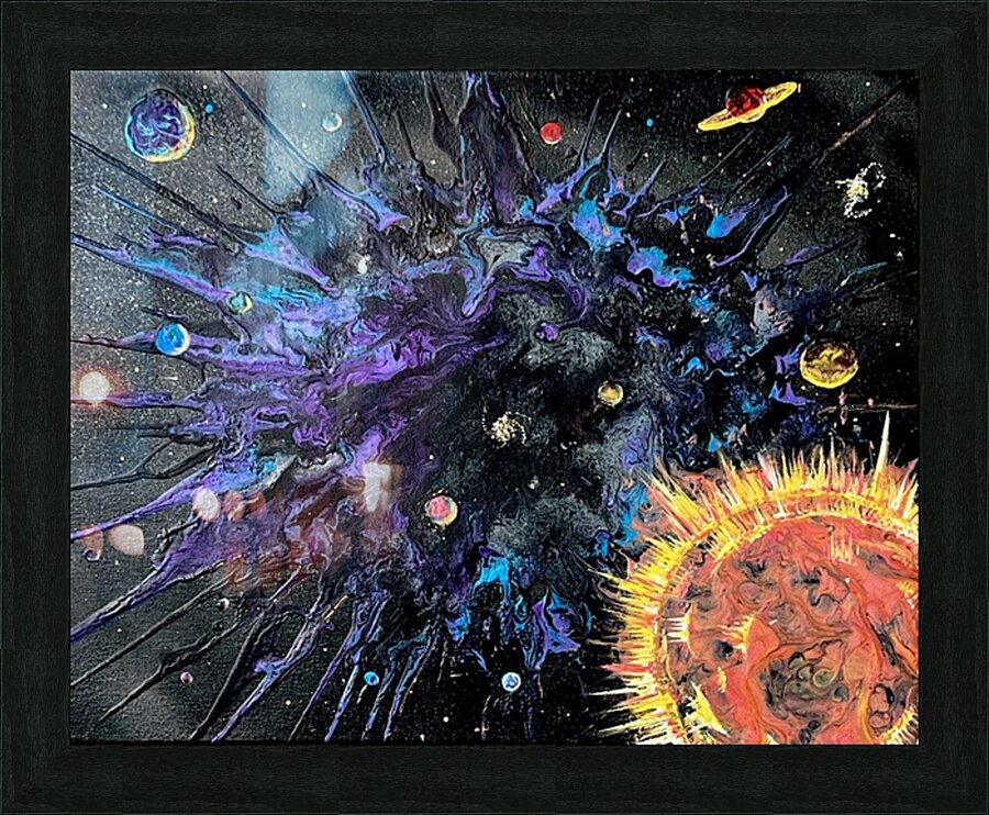 explosion cosmica Picture Frame print